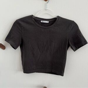 Zara cropped short sleeve